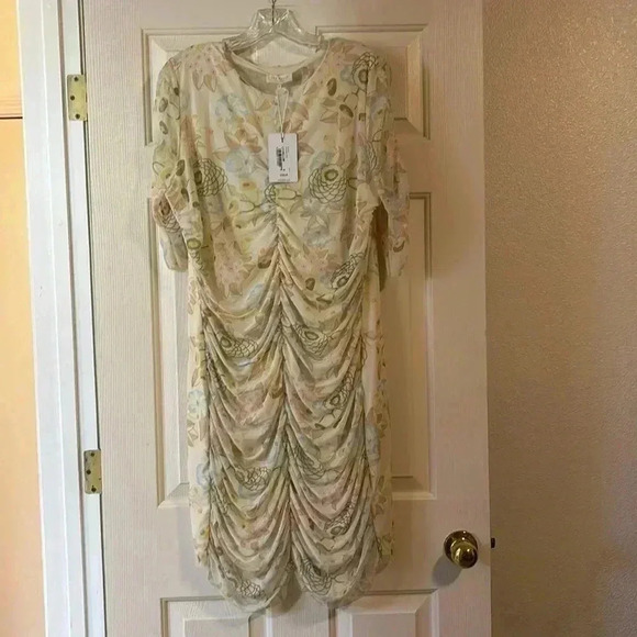 NWT TED BAKER AINYA RUCHED MESHED DRESS SZ 14 US OR TED SZ 6 - Picture 6 of 11